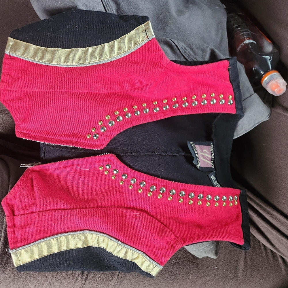 Studded Red and Gold Childs Show Vest